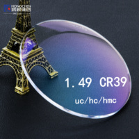 HONGCHEN Stock Disponible CR-39 1.49 UC HC HMC Lentille Optique Non Traitée Vision Unique CR-39 Lentilles Asphériques de Lunettes Optiques