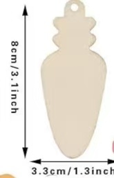 DAMAI Unfinished Wood <b>Easter</b> <b>Ornaments</b> Blank Wooden Carrot Egg Rabbit Hanging <b>Ornaments</b> Wood DIY Crafts for <b>Easter</b> DIY Projects - Product Image 6