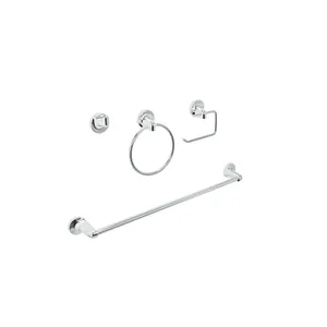 Caja con 2 unidades Juego de 4 accesorios de baño de metal, Foset Aqua - Product Image 1