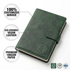 Libreta de Cuero Personalizada con Logotipo, Sin Fecha, para Regalo, Iglesia, Notas, A5, Promocional, Oración, Biblia Cristiana - Product Image 2