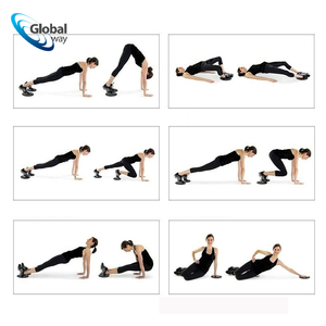 Disques coulissants Double Gourd, 26x18cm, en PP+EVA, pour entraînement abdominal, glisseurs de fitness yoga, ensemble cadeau promotionnel - Product Image 2