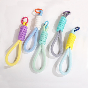 Bán buôn Nylon Keychain dây buộc dây dệt chuỗi đồng bằng RTS kim loại vòng chìa khóa phụ kiện Quà tặng khuyến mãi - Product Image 1