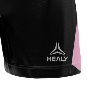 Shorts de football unisexes tendance européens et américains, respirants, à séchage rapide, taille élastique, en polyester, couleur unie rose - Product Image 4