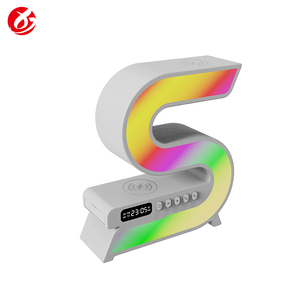 Stasiun Pengisian Daya Nirkabel <span class=keywords><strong>Speaker</strong></span> Bluetooth Jam Alarm White Noise Lampu RGB Penyangga Ponsel untuk Ponsel, Jam Tangan, dan Earbud - Product Image 5