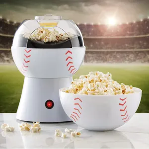 Best Selling, Hot Air Retro Automatische Mini Popcorn Machine Honkbal Vorm Popcorn Maker/