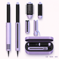 Sèche-cheveux professionnel 5-en-1 pour salon, moteur BLDC 1300W, arrêt automatique, têtes interchangeables, nettoyage automatique, 4 réglages de chaleur