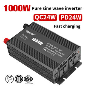 Inversor de Corriente para el Hogar SHiOUMAO, Inversor de Onda Sinusoidal Pura de 1000W 12V 220V, Inversor de CC a CA para Automóvil, Fuera de la Red - Product Image 2