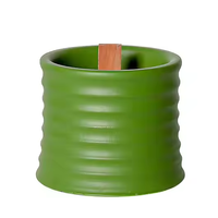 Bougie parfumée de luxe en pot de ciment céramique avec mèche en bois, bougie originale en cire de soja naturelle, arôme pour la décoration de la maison, cadeau de mariage