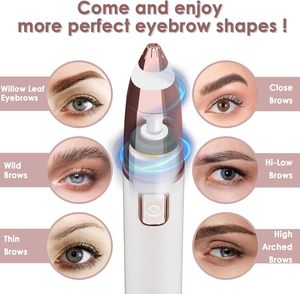 2-in-1 Lightweight Rechargeable Facial Hair Eyebrow Trimmer Waterproof Rotating <b>Disc</b> English Household Epilator for Men Women - Product Image 2