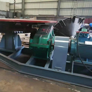 Electric Mining Feeder Circular Disc Feeder With <b>Worm</b> <b>Gear</b> Reducer Blue Color For Sand Stone Mine Application - Product Image 3