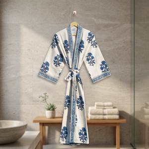 Robe en coton à dentelle florale, col en V, coupe régulière, manches trois quarts, robe kaftan élégante, décontractée, respirante, pour toutes les saisons, pour femmes - Product Image 3