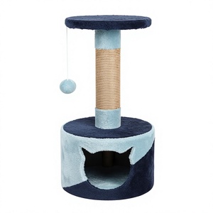 Árbol para Gatos Ecológico de Madera Midnight Blossom con 2 Niveles para Gatos y Animales Pequeños - Refugio Urbano Resistente - Product Image 1