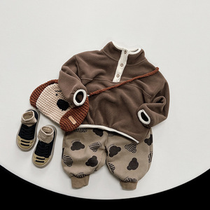 <span class=keywords><strong>Pull</strong></span> en <span class=keywords><strong>polaire</strong></span> à col roulé pour garçons, filles, bébés et enfants, nouvelle arrivée automne-hiver, style coréen Mori, tout-aller, chaud et léger - Product Image 5
