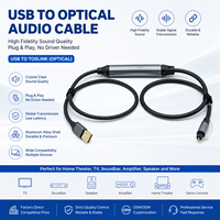 Câble convertisseur audio numérique optique USB TOSLINK SPDIF avec puce DAC intégrée, blindage PVC, Plug & Play pour PC, PS5, barre de son, récepteur AV