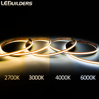 Lampu Strip LED COB PCB Tembaga Bebas Potong 8MM 528 Chip 3000K-6000K 24V Panjang Sesuai Pesanan Garansi 5 Tahun