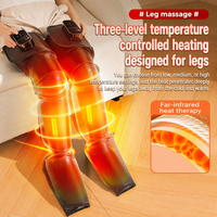 Bottes de massage chauffantes sans fil pour jambes entières, à compression chaude rechargeable, avec pression d'air et pétrissage au graphène pour cuisses, genoux, mollets et pieds