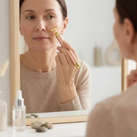 Appareil de lifting facial en forme de V avec masseur facial portatif en aluminium à haute vibration pour l'élimination des rides et le raffermissement du cou