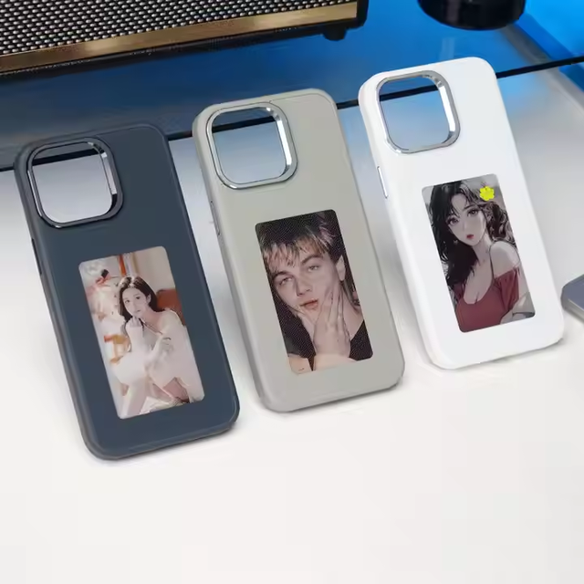 NFC Phone Case Wholesale LED Smart E Ink Screen Phone Cases PC Cover for iPhone NFC 13 14 15 16 Pro Max DIY Phone Display case