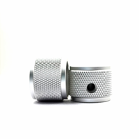 Bouton de fixation moleté en aluminium CNC sur mesure avec vis de serrage pour équipements, machines et appareils audio, certifié RoHS