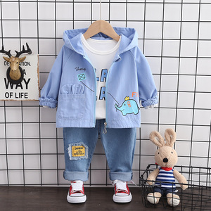 Ensembles de vêtements d'automne pour garçons et filles, comprenant des manteaux d'automne pour enfants et des pantalons en jean - Product Image 3
