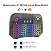 Mini clavier sans fil rétroéclairé I10 2,4 GHz, télécommande intelligente pour Android TV Box I10, souris aérienne rétroéclairée
