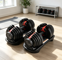 Ensemble d'haltères réglables en acier inoxydable et fonte, 24 kg et 40 kg, pour la maison, unisexes et portables, pour la musculation