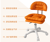 Ensemble Chaise de Manucure Professionnelle Luxe pour Salon de Manucure, Meuble Tabouret Manucure Combiné avec Chaise Roulante en Cuir