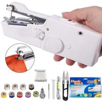 Mini machine à coudre électrique portable à lit plat en plastique avec point de chaînette et aiguille simple, puissance 820W pour usage domestique