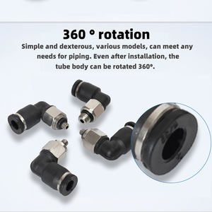 <span class=keywords><strong>PL</strong></span>系列黑色快速耦合器气动配件空气软管连接器 - Product Image 5