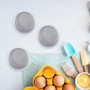 ถาดอบขนมปังอะลูมิเนียมคุณภาพดี ไม่เหนียวเหนอะหนะ รูปทรงกลม ก้นถอดออกได้ ทนทาน แม่พิมพ์เค้ก อุปกรณ์ทำเค้ก - Product Image 3