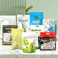 Sachet multi-usage personnalisé imprimé à huit soudures latérales avec fermeture éclair, en feuille d'aluminium, avec valve, qualité alimentaire pour aliments pour animaux, café, aliments secs, boissons