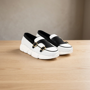 Sneakers de luxe italiennes pour hommes - Élégantes, à bout carré, en similicuir PU, légères, respirantes, pour l'été - Product Image 3
