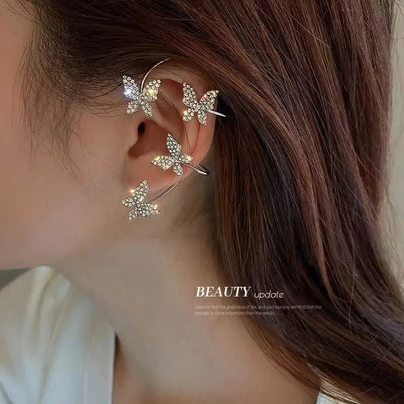 Gaby new design non piercing ear cuffs snow butterfly flower star earrings fashion ear cuffs non piercing faux earring Jewelry