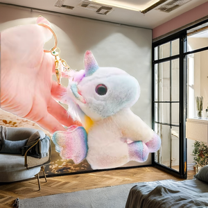 Oreiller animal en peluche <span class=keywords><strong>licorne</strong></span> douce Nouveau cadeau design ailé pour filles et copines - Product Image 2