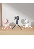 Nouveau ventilateur multifonctionnel pour poussette d'enfant, mini ventilateur portable rechargeable par USB, petit ventilateur en silicone en forme de pieuvre, ventilateur à clipser