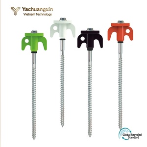 Yachuangxin <b>Tent</b> Peg 10.6inch Stainless Steel Threaded J-Nail for Outdoor Camping All Seasons Use - Product Image 2