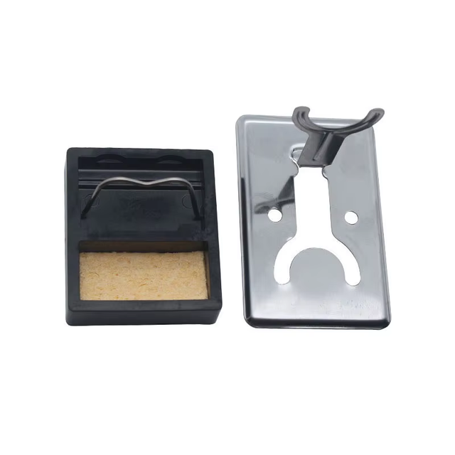 China Portable Y Type Simple Electronic Soldering Iron Tip Holder Bracket Metal Stand with Cleaning Sponge Soldering Tools Kits