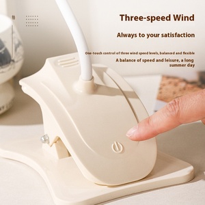 USB şarj taşınabilir klip <span class=keywords><strong>Fan</strong></span> lityum pil küçük katlanabilir tembel standı ev bilgisayar kullanımı için sınır ötesi tasarım yapılmış plastik - Product Image 4