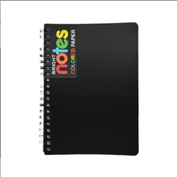 Carnet à spirale avec couverture en PP givré, logo personnalisé, pages colorées, papeterie scolaire et de bureau, OEM ODM, directement de l'usine