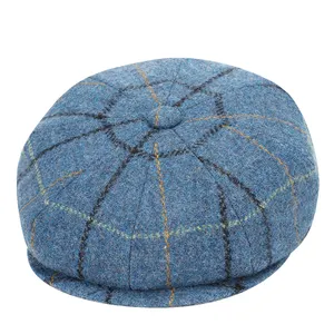 Cappelli da cappello edera a 8 pannelli di alta qualità nuovo arrivo Vintage strillone cappello piatto in lana scozzese