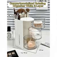 Nouvelle boîte de rangement cosmétique en plastique anti-poussière pour produits de beauté, houppettes, coussinets de maquillage et coquilles de fond de teint sur coiffeuse