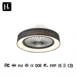 <b>Modern</b> <b>Ceiling</b> Fan <b>Light</b> <b>LED</b> Daylight Illumination Remote Control Aluminum Body Surface Mounted Bedroom CRI 90 IP33 AC/DC - Product Image 1
