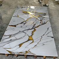 Panneau mural en PVC marbré de 3 mm, revêtement UV, imperméable, pour décoration intérieure