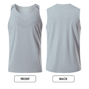 Sports Polyester Boy's Muscle <b>Singlet</b> Sleeveless Travel Vest Gym Mens Tank Top Bodybuilding Fitness <b>Running</b> Custom Logo Tank Top - Product Image 3