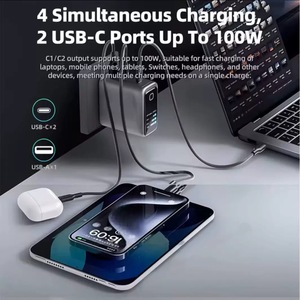 Cargador <span class=keywords><strong>Anker</strong></span> Zolo 140W GaN de Carga Rápida USB-C para Teléfono Móvil y Portátil, Controles Táctiles Intuitivos, Pantalla Inteligente con IA, Temperatura - Product Image 2