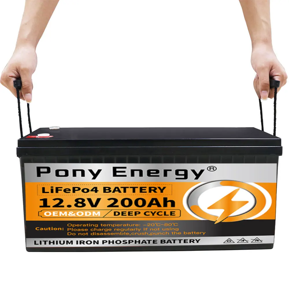 LifePo4 baterai penyimpanan energi kuda poni, 12V 24V 48V 50Ah 100Ah 200Ah 300Ah 400Ah Lithium besi fosfat LifePo4 baterai dengan BMS