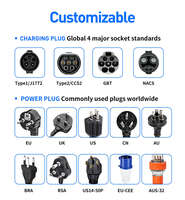 Chargeur EV portable personnalisé GBT Type3.3KW 3.5 KW AC pour usage domestique certifié CE avec garantie de 2 ans
