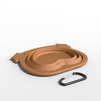 Nouvelle gamelle pliable de luxe en silicone solide pour chien, idéale pour les voyages en extérieur, gamelle portable pour animaux de compagnie