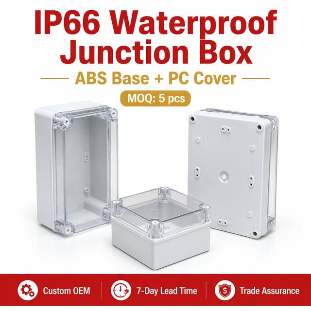 Custom Small ABS Plastic Electronics Enclosure IP66 Waterproof Outdoor Project Box Manufactured Junction Boxes Case 55x35x20mm