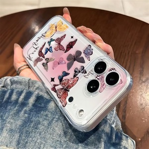 fashion transparent colorful butterfly clear mobile phone case for iPhone 7-17promax soft TPU print back <b>cover</b> OEM factory - Product Image 4